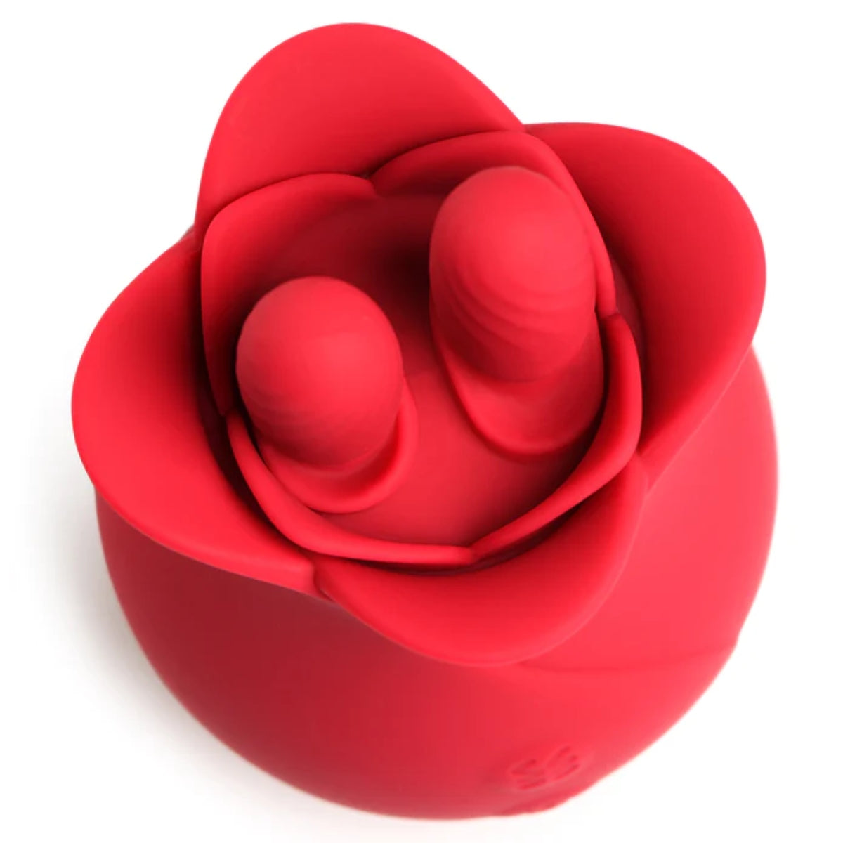 Bloomgasm | The Rose Fondle 10X Massaging Rose Silicone Clit Stimulator - Red