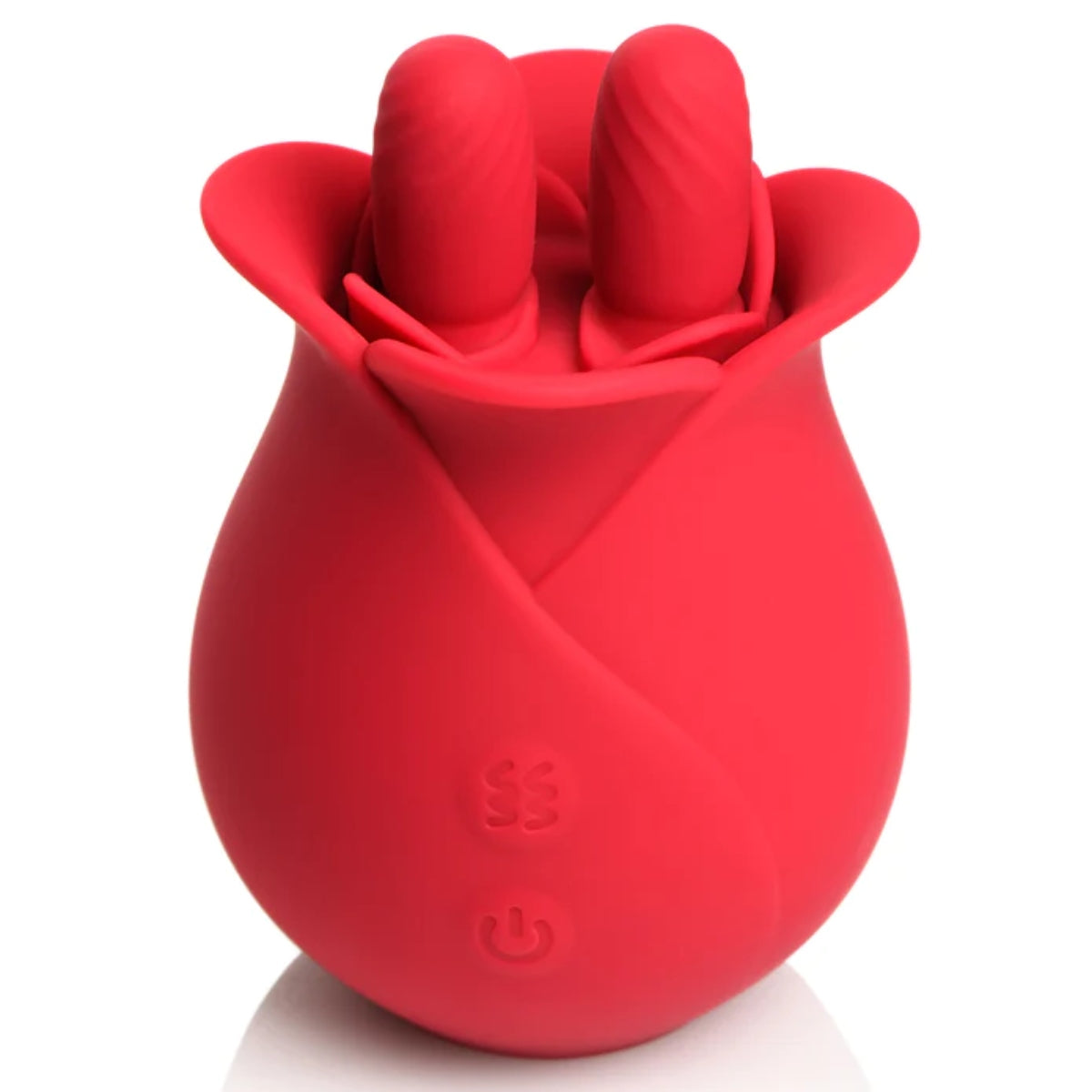 Bloomgasm | The Rose Fondle 10X Massaging Rose Silicone Clit Stimulator - Red