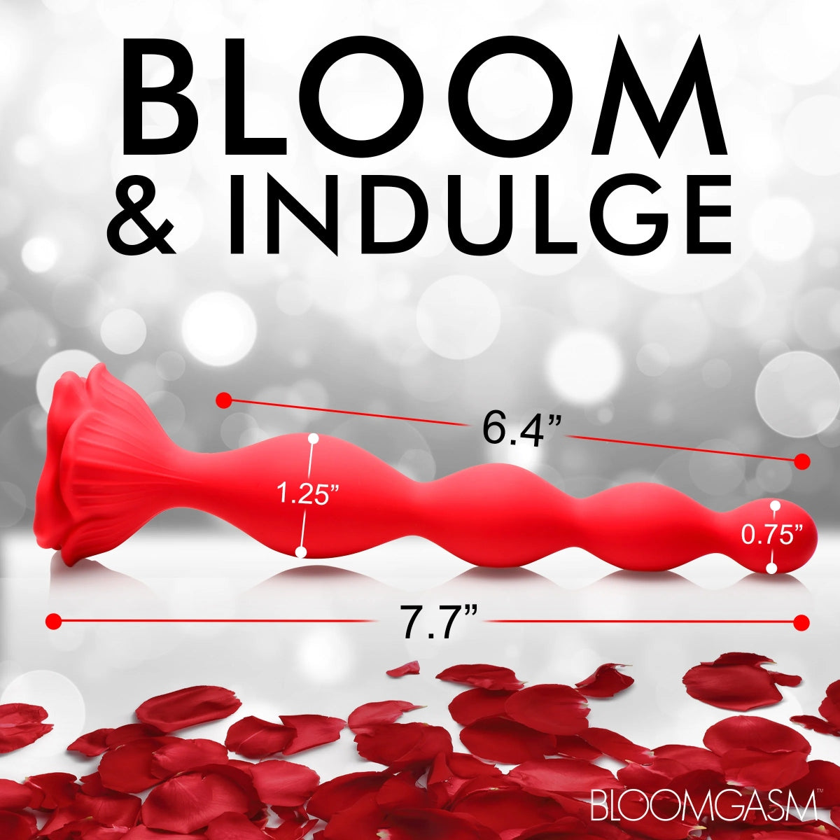 Bloomgasm | Beaded Bloom 9X Beaded Rose Vibrator - Red