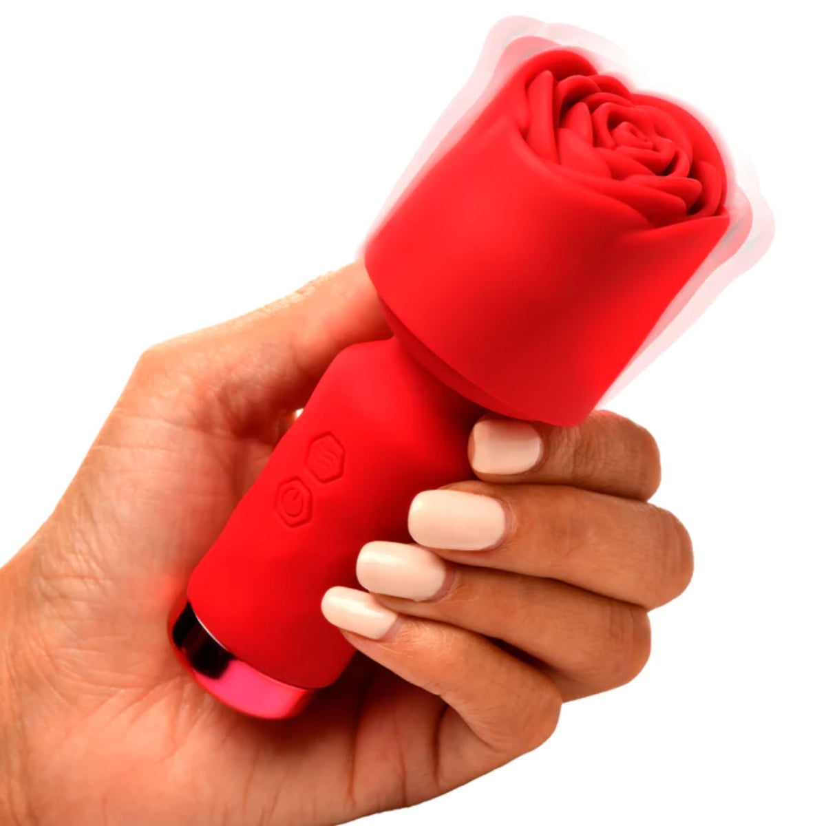 Bloomgasm | Pleasure Rose Petite Mini Silicone Rose Wand - Red