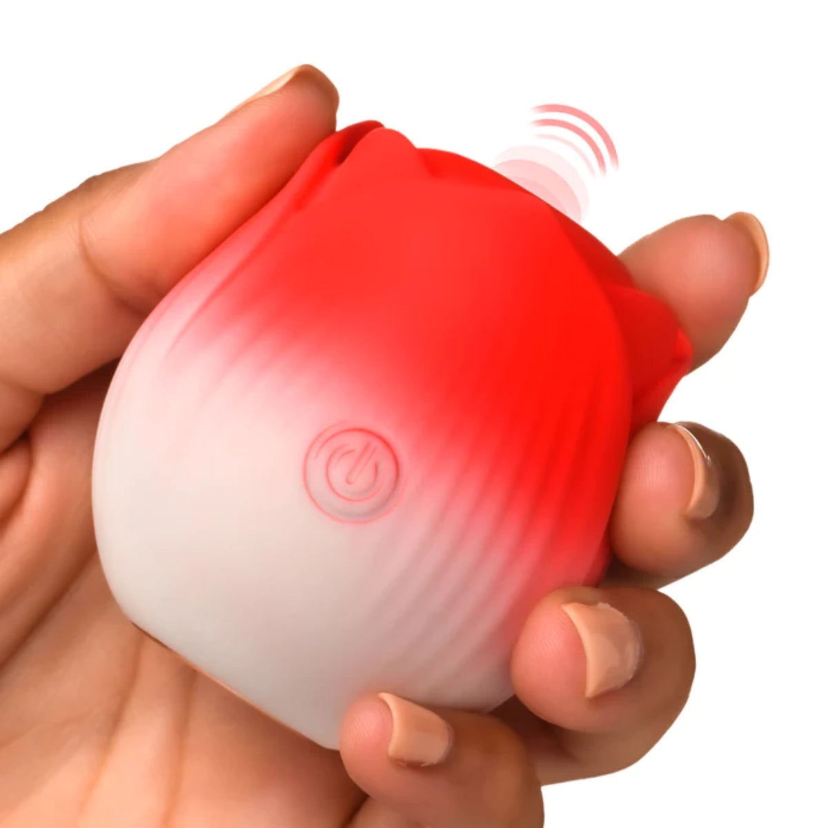 Bloomgasm | Pulsing Petals Throbbing Rose Stimulator - Red & White