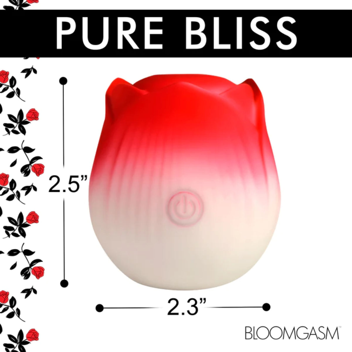 Bloomgasm | Pulsing Petals Throbbing Rose Stimulator - Red & White