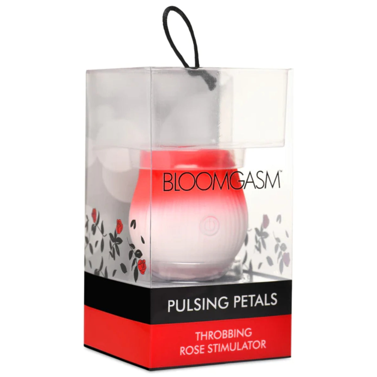 Bloomgasm | Pulsing Petals Throbbing Rose Stimulator - Red & White