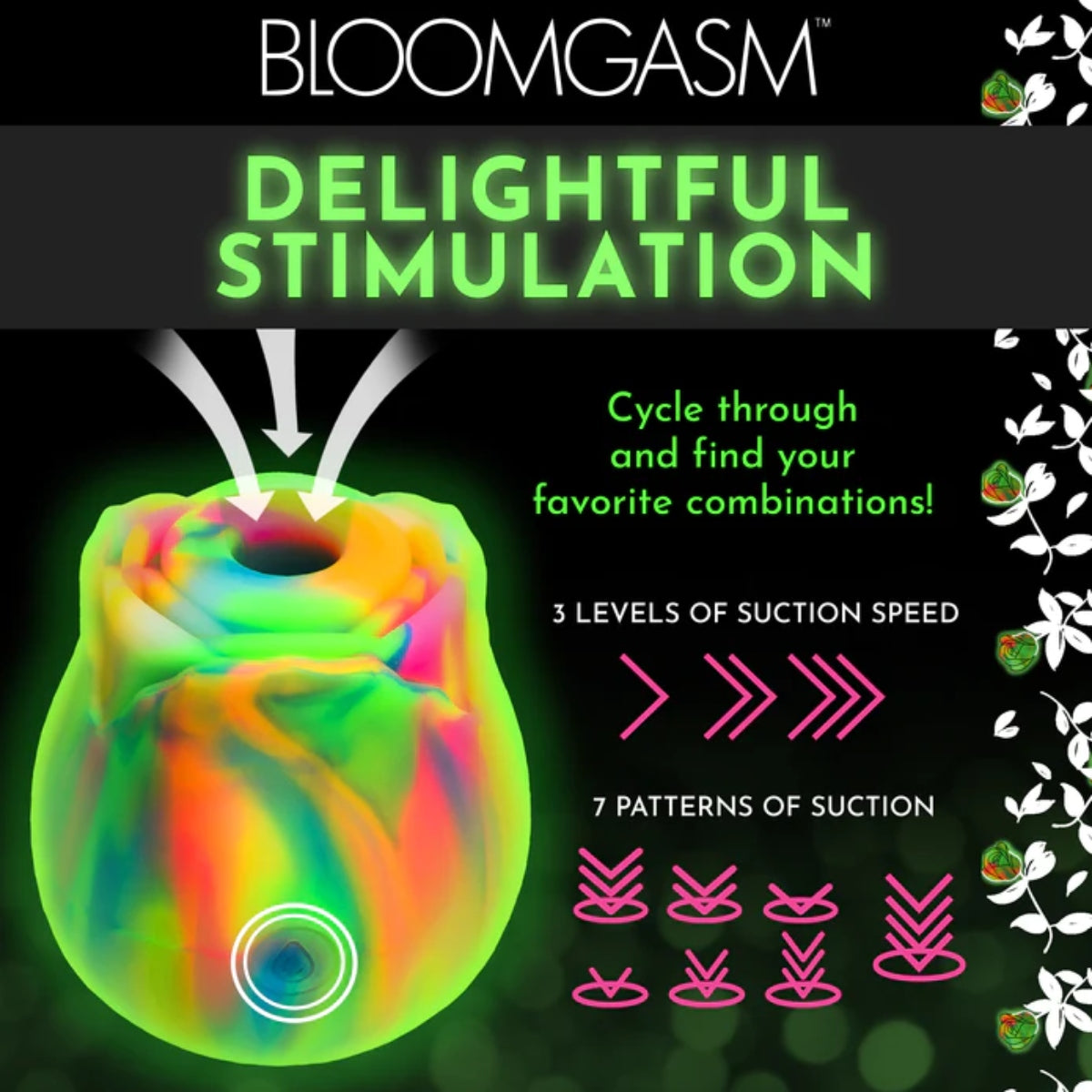 Bloomgasm | Glow Rose Glow in the Dark Clit Stimulator