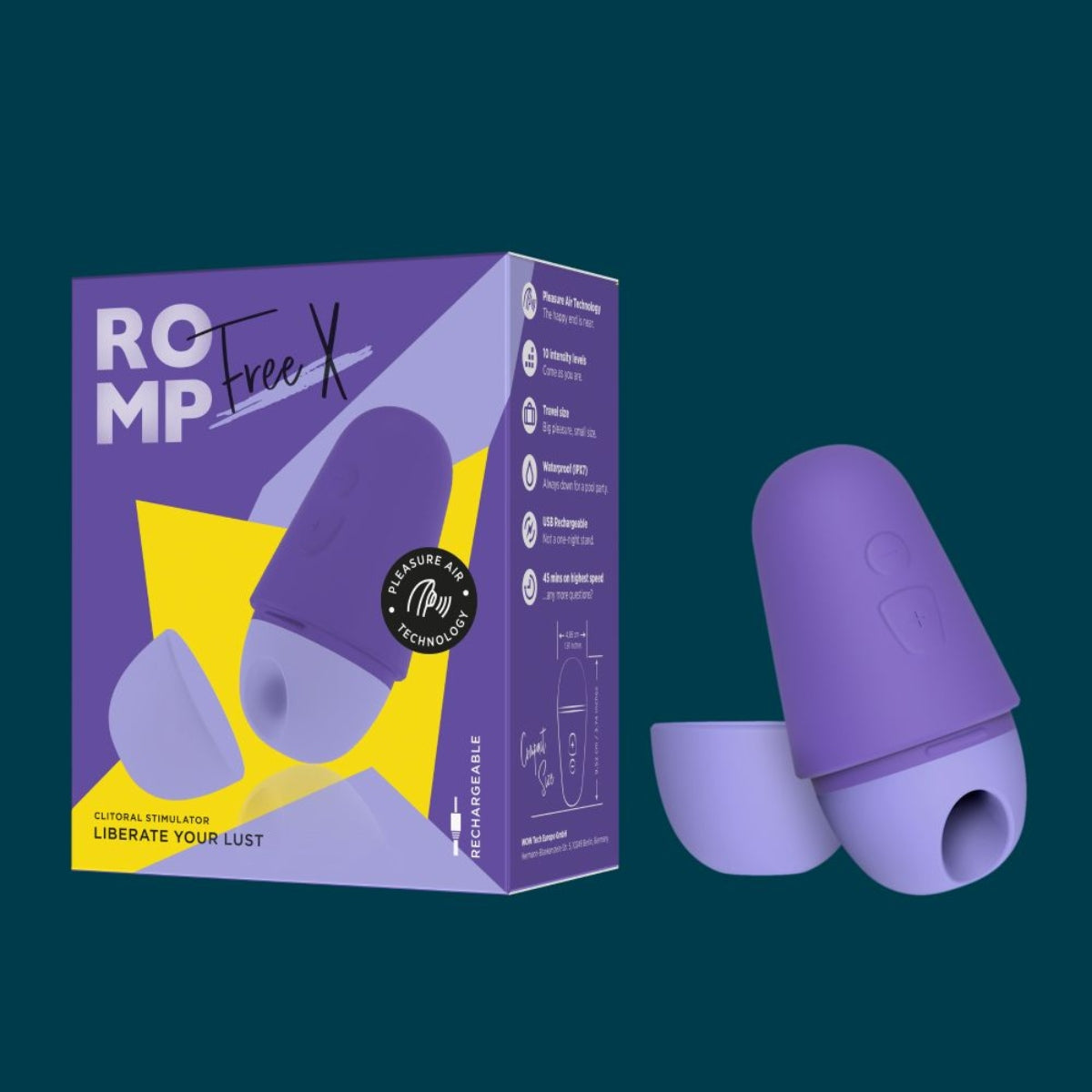 ROMP | Free X Clitoral Suction Stimulator - Purple