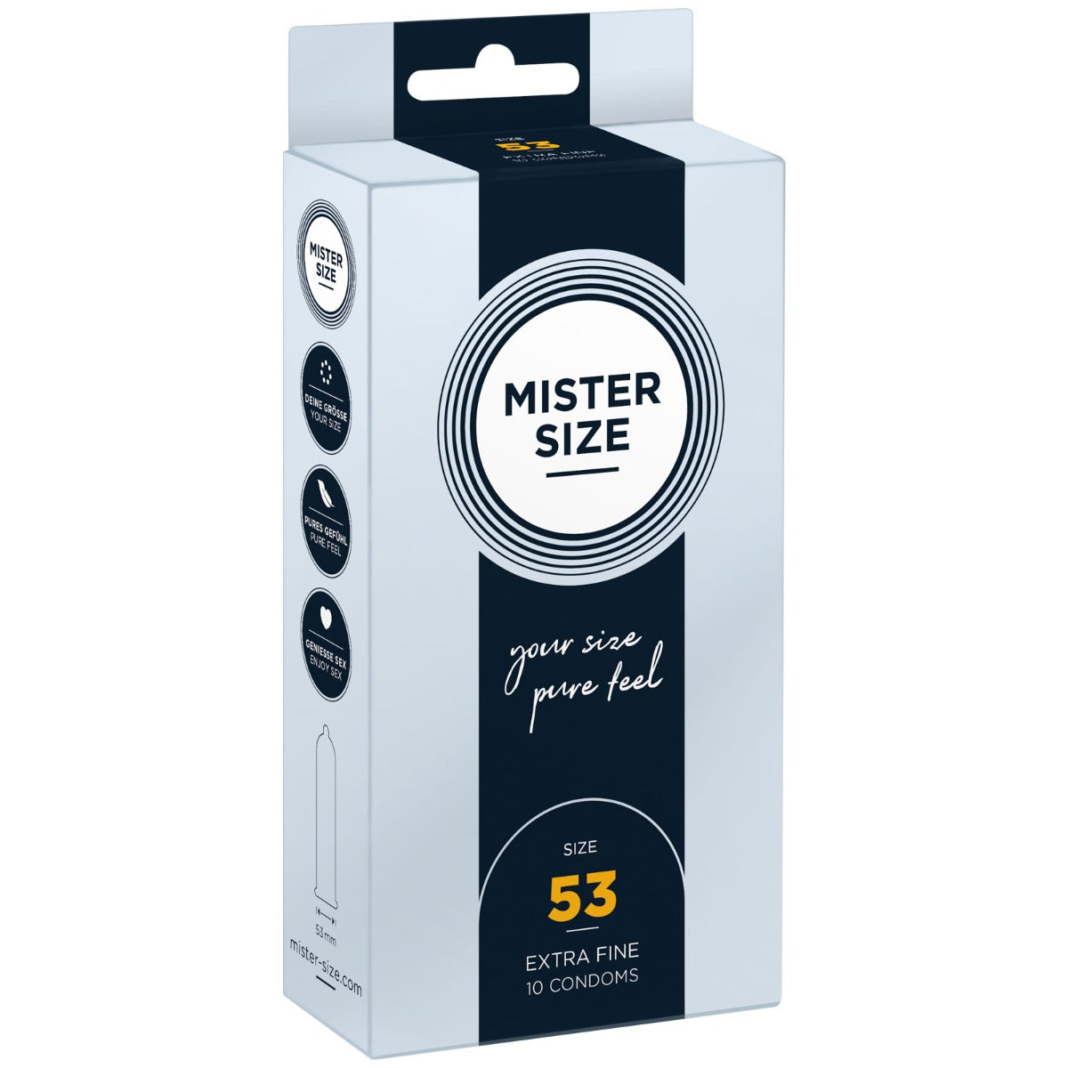 MISTER SIZE | Pure feel Condoms - Size 53 mm (10 pack)