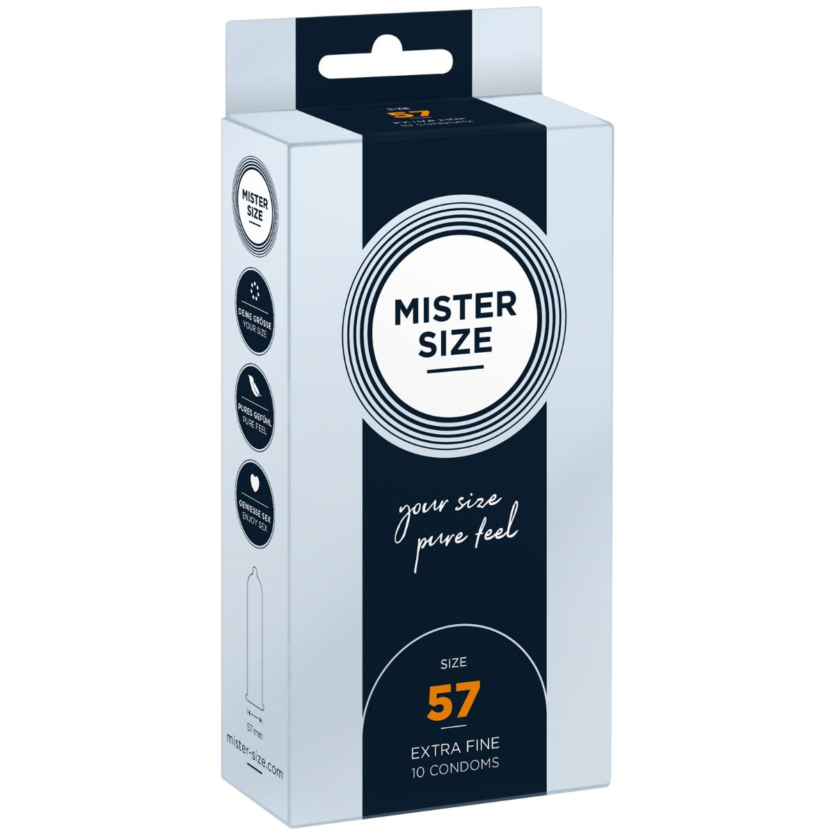 MISTER SIZE | Pure feel Condoms - Size 57 mm (10 pack)