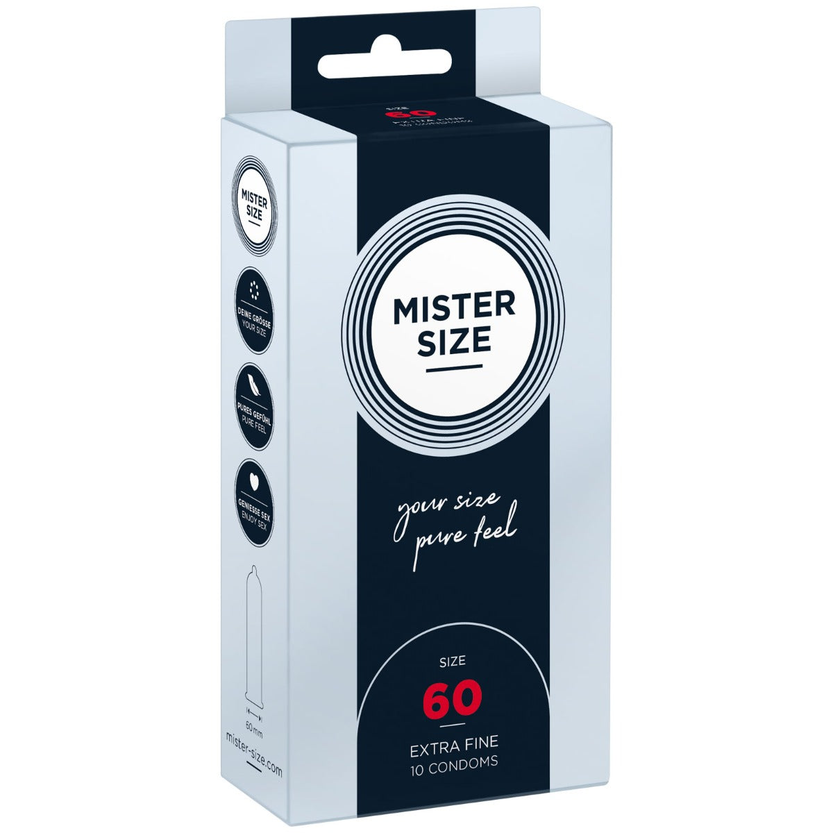 MISTER SIZE | Pure feel Condoms - Size 60 mm (10 pack)