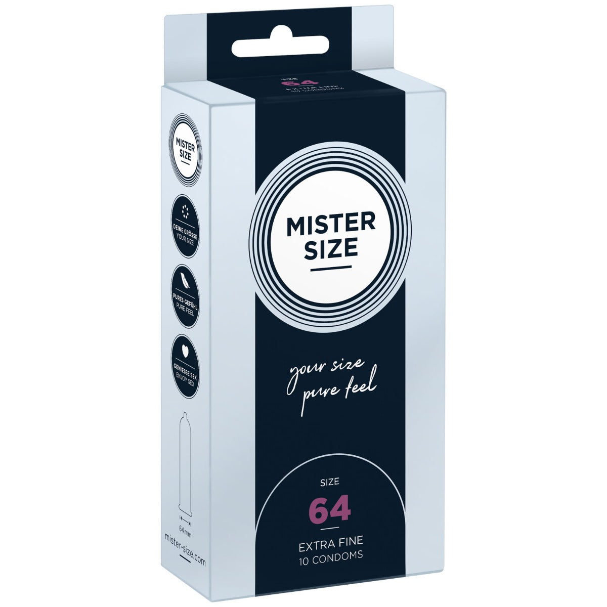 MISTER SIZE | Pure feel Condoms - Size 64 mm (10 pack)