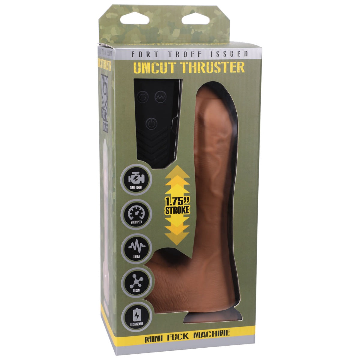 Thrusting Dildo Fort Troff Uncut Thruster Mini Fuck Machine Rechargeable Silicone with Remote | Flesh    | Awaken My Sexuality