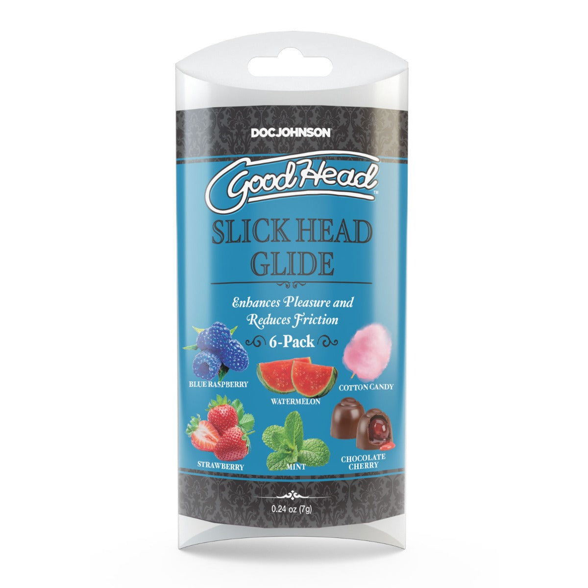 GoodHead | Slick Head Glide 6 Pack - Blue Raspberry, Cotton Candy, Mint,  Strawberry, Watermelon & Chocolate Cherry