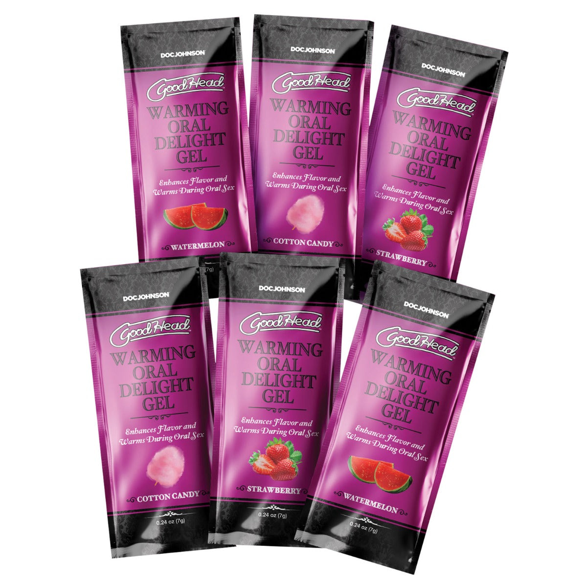Goodhead | Warming 6 Pack - Strawberry, Cotton Candy & Watermelon / 0.24 fl oz X 6