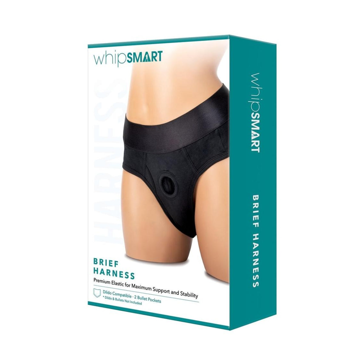 Strap-On Briefs WhipSMART | Black Brief Harness - Medium    | Awaken My Sexuality