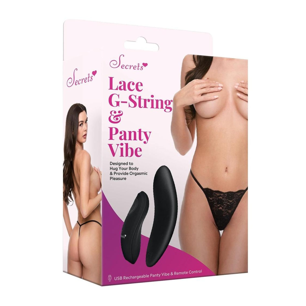 Vibrating Knickers Secrets | Lace G-String & Panty Vibe - Black Queen Size (18-24 UK)    | Awaken My Sexuality