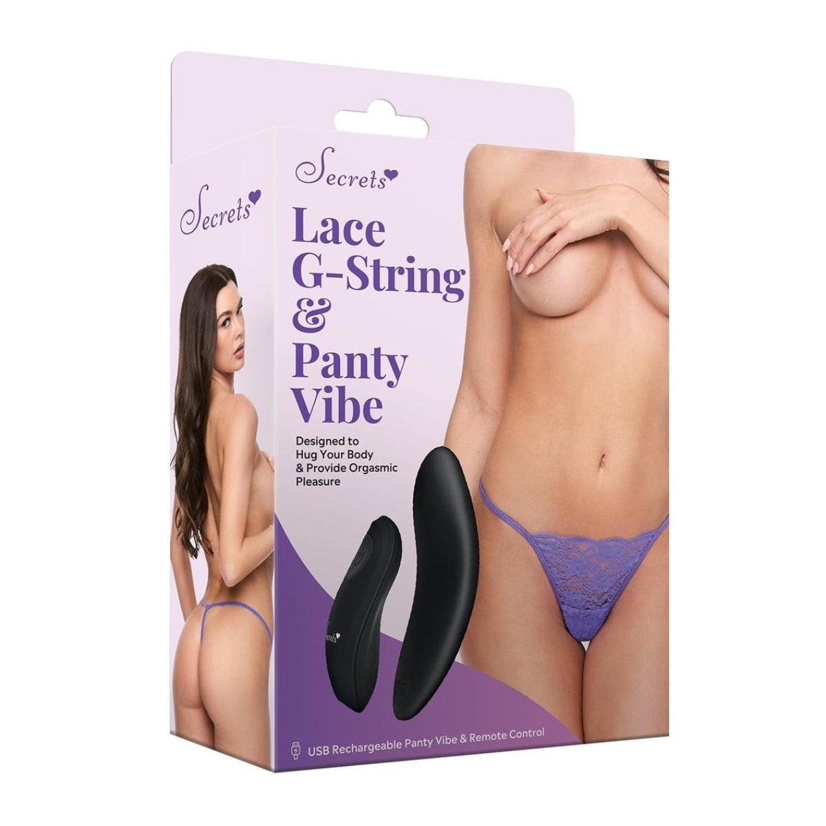 Secrets | Lace G-String & Panty Vibe - Purple One Size (6-18 UK)
