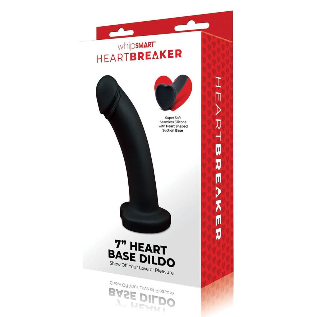 WhipSMART | HEARTBREAKER 7 Inch Heart Based Dildo - Black