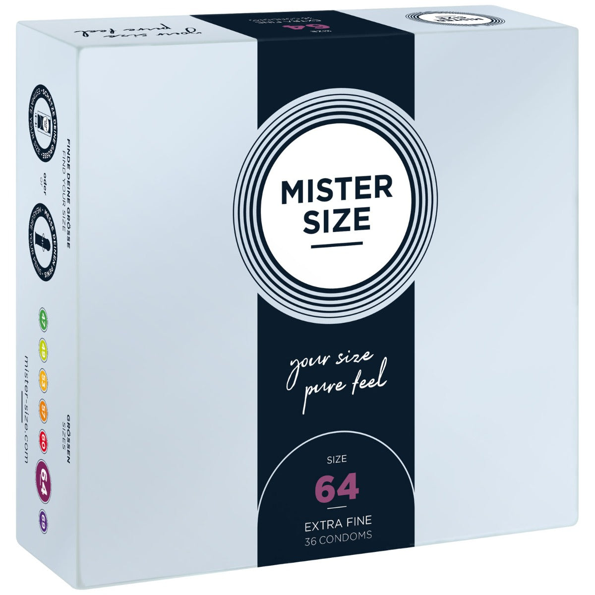 MISTER SIZE | Pure feel Condoms - Size 64 mm (36 pack)