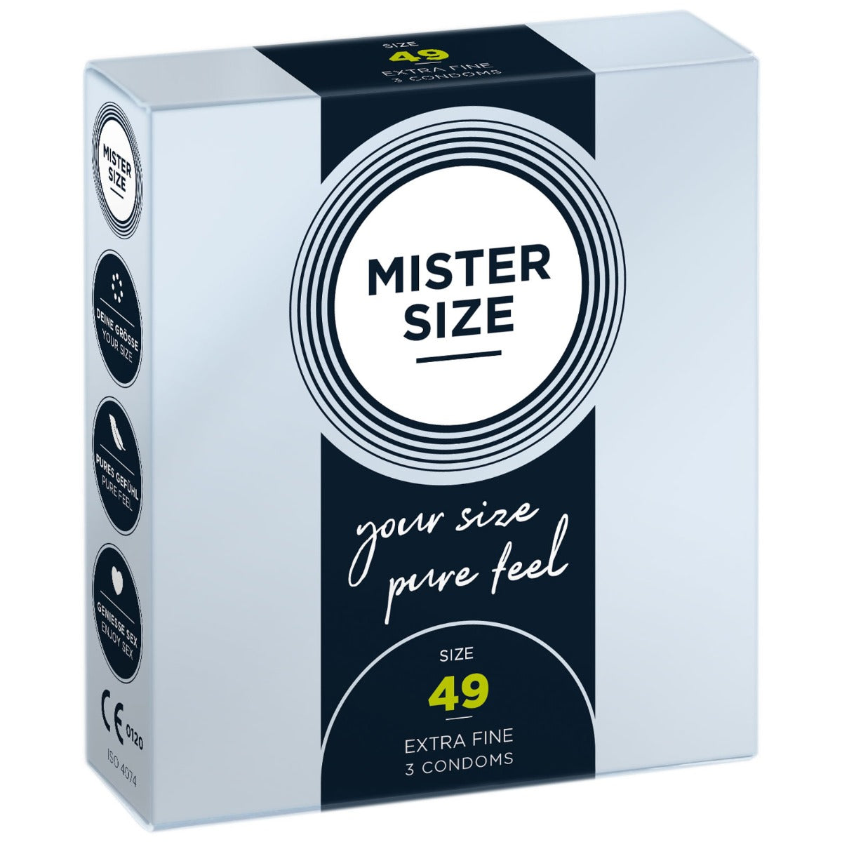 Condoms MISTER SIZE | Pure feel Condoms - size 49 mm (3 pack)    | Awaken My Sexuality