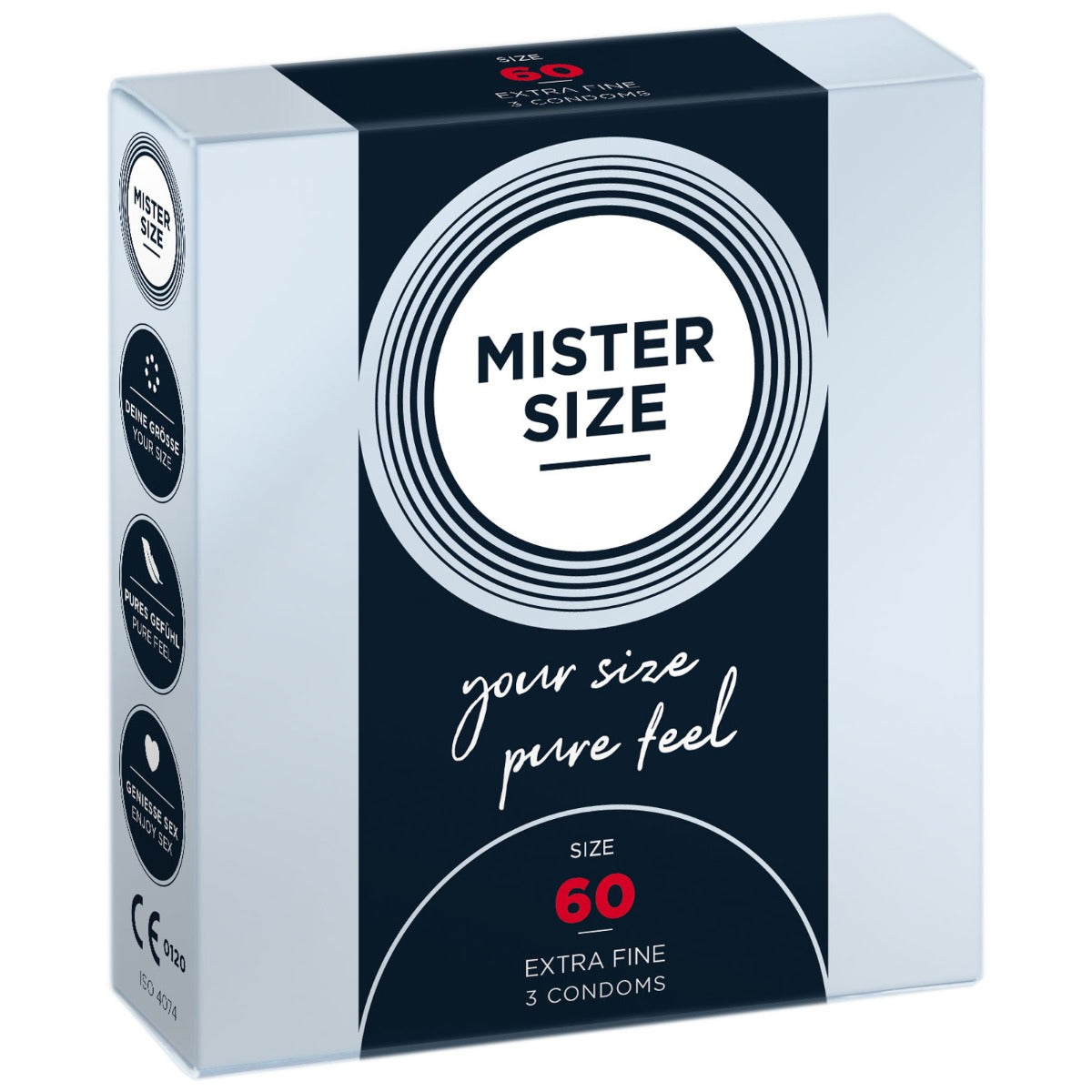 MISTER SIZE |  Pure feel Condoms - Size 60 mm (3 pack)