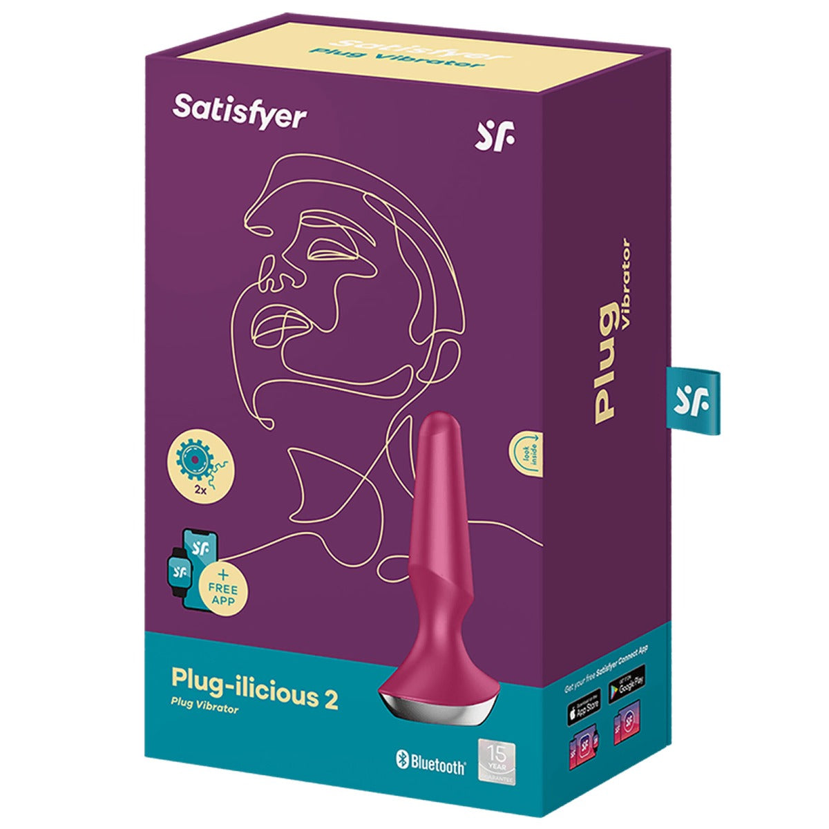 Vibrating Butt Plugs Satisfyer | Plug-ilicious 2 Connect Vibrating Butt Plug - Berry    | Awaken My Sexuality