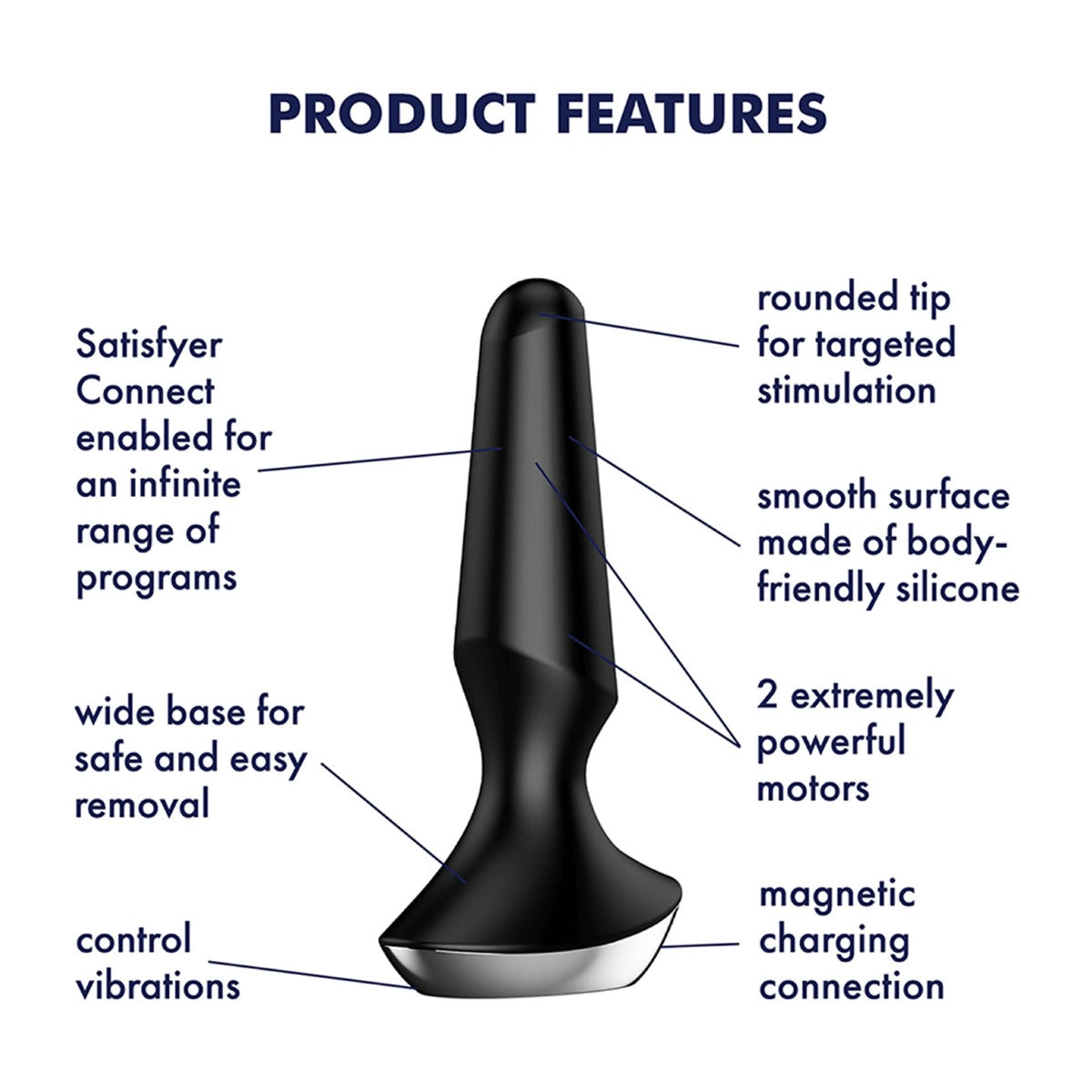 Vibrating Butt Plugs Satisfyer | Plug-ilicious 2 - Black    | Awaken My Sexuality