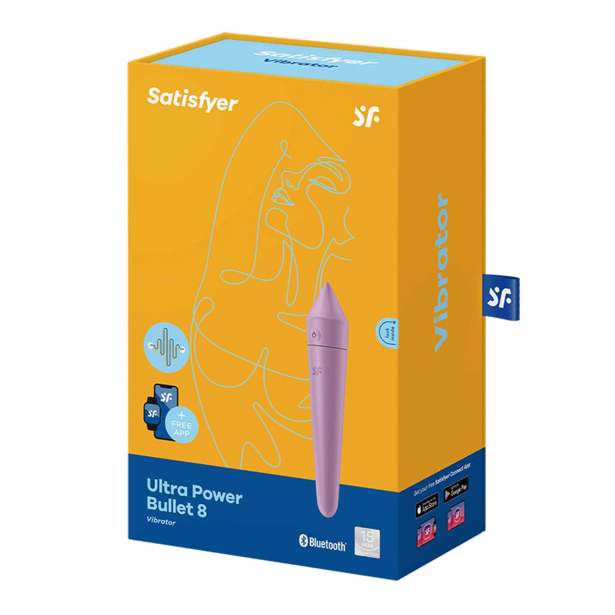 Vibrating Bullets Satisfyer Ultra Power Bullet 8 Vibrator | Lilac | Bluetooth And App    | Awaken My Sexuality