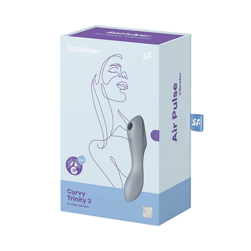 Multi Vibrator Satisfyer | Curvy Trinity 3 Vibrator - Blue/Grey    | Awaken My Sexuality