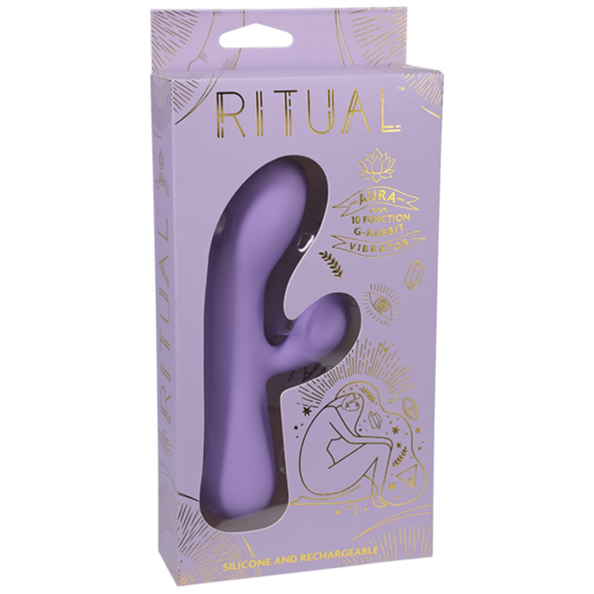 Rabbit Vibrator Doc Johnson Ritual | Aura Rechargeable Purple Silicone Rabbit Vibe    | Awaken My Sexuality