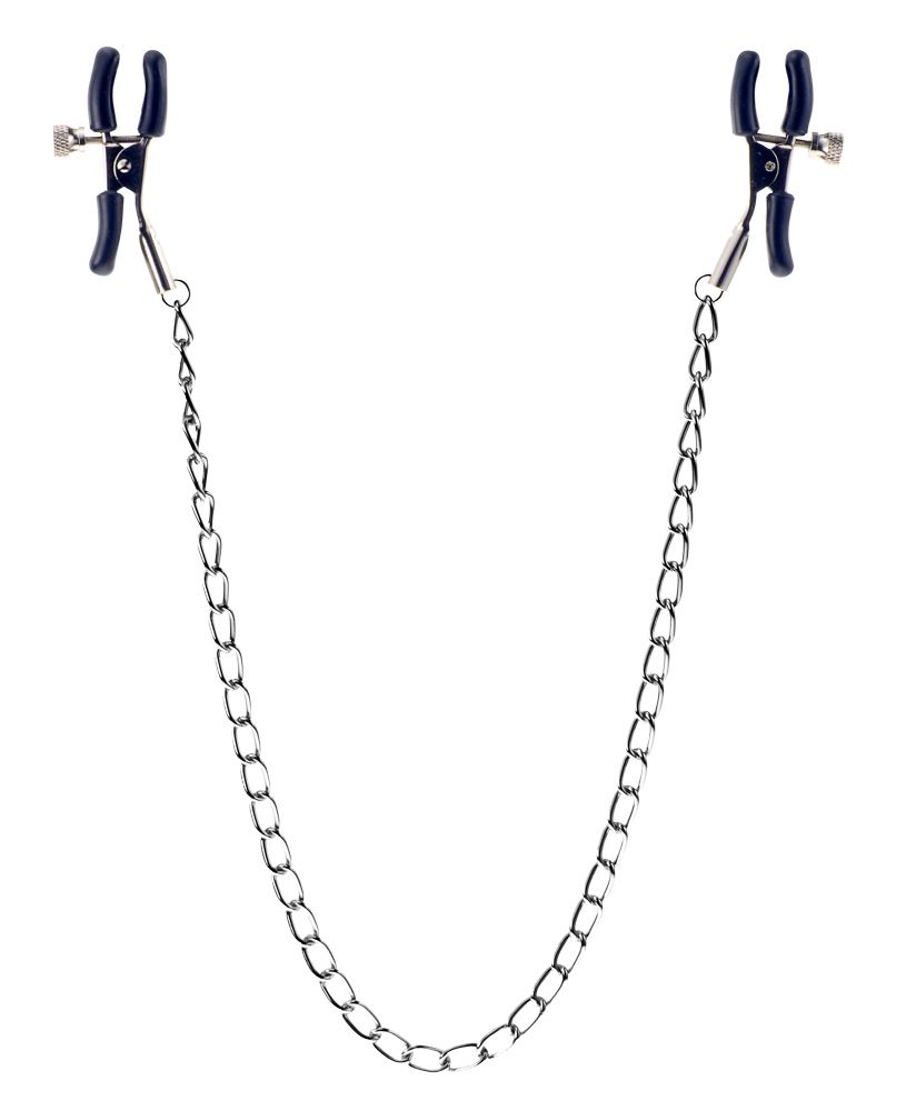 Me You Us | Squeeze N Please Nipple Clamps With Chain - Silver
