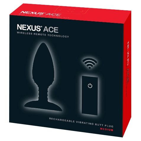 Vibrating Butt Plugs Nexus | Ace Black Rechargeable Vibrating Butt Plug -  Medium    | Awaken My Sexuality