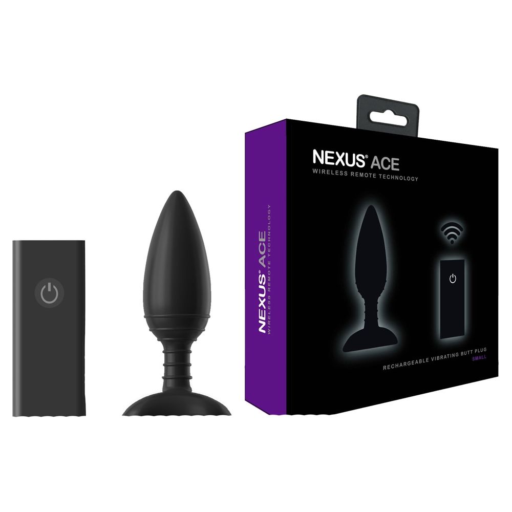 Vibrating Butt Plugs Nexus Ace | Ace Black Rechargeable Vibrating Butt Plug - Small    | Awaken My Sexuality