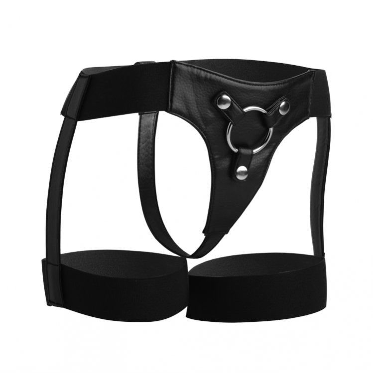 Strap-On Harness Strap U | Bardot  Elastic Strap On Harness With Thigh Cuffs - Black    | Awaken My Sexuality