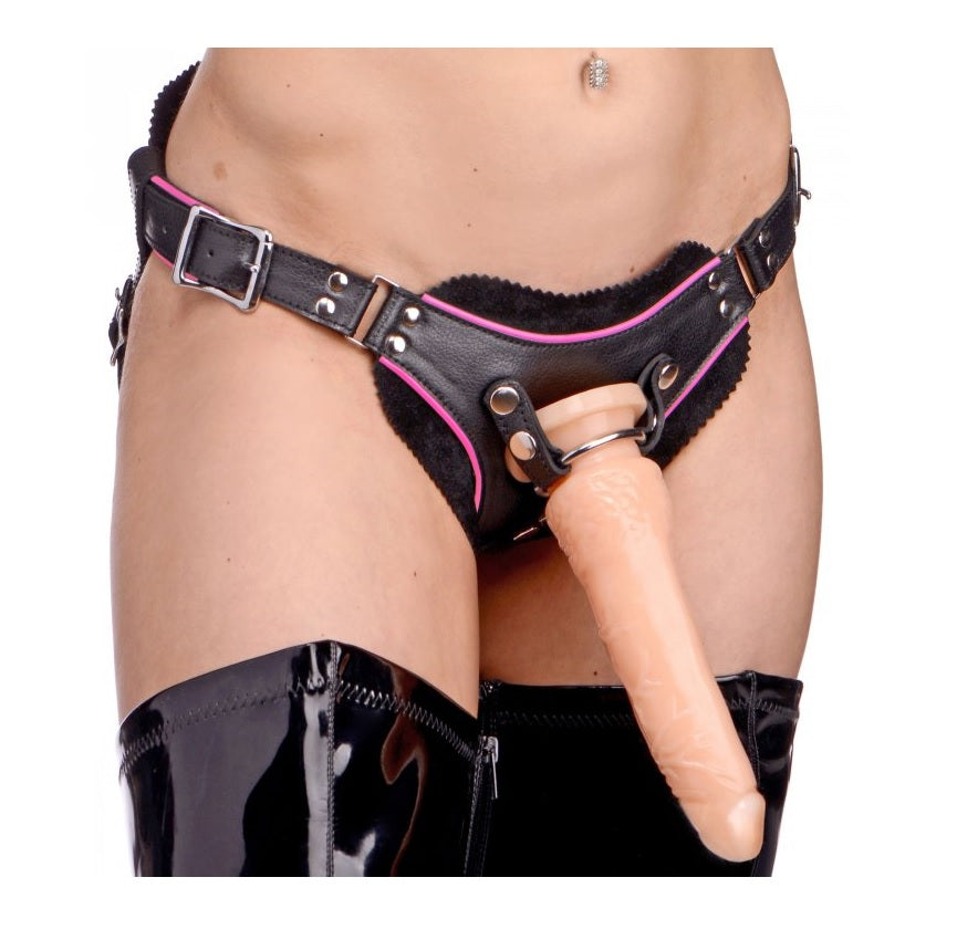 Strap-On Harness Strap U | Flamingo Low Rise Strap On Harness - Black & Pink    | Awaken My Sexuality