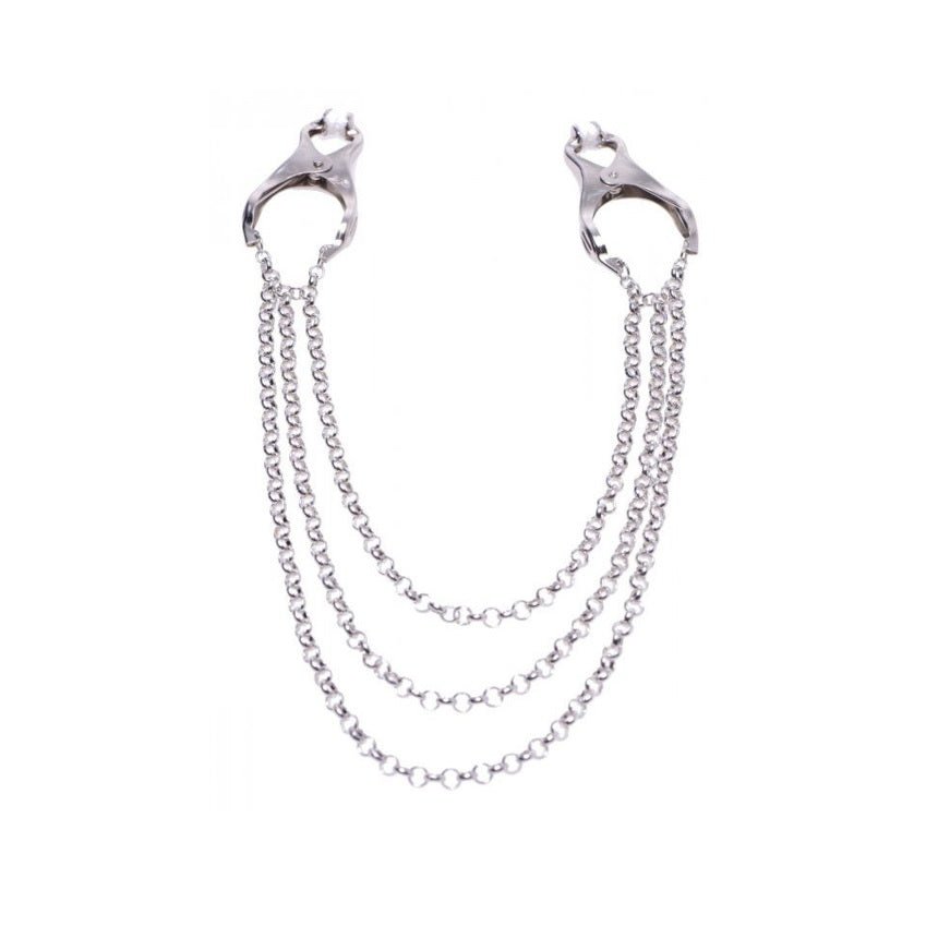 MASTER SERIES | Affix Triple Chain Nipple Clamps  - Silver