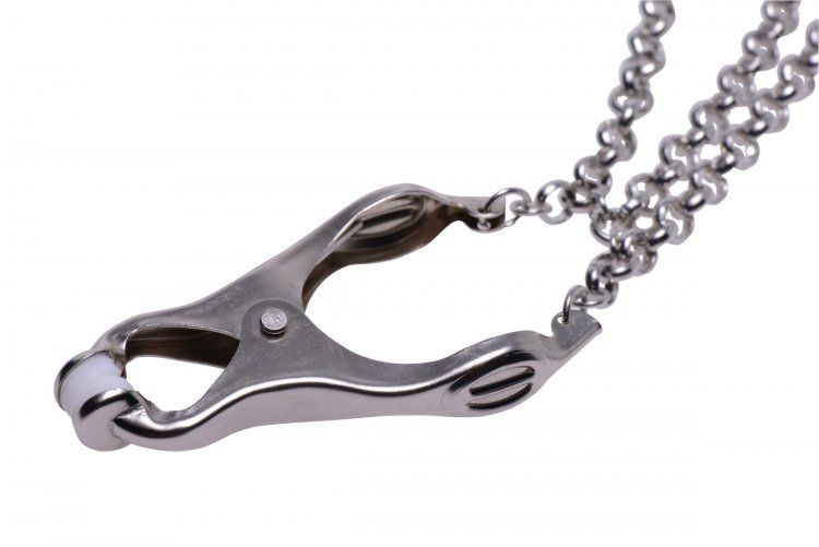 Nipple Play MASTER SERIES | Affix Triple Chain Nipple Clamps  - Silver    | Awaken My Sexuality