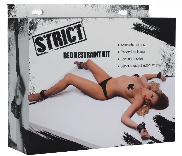 Bondage & Restraints Strict | Bed Restraint Kit - Black    | Awaken My Sexuality