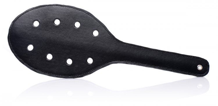  Strict | Deluxe Rounded Paddle with Holes - Black    | Awaken My Sexuality