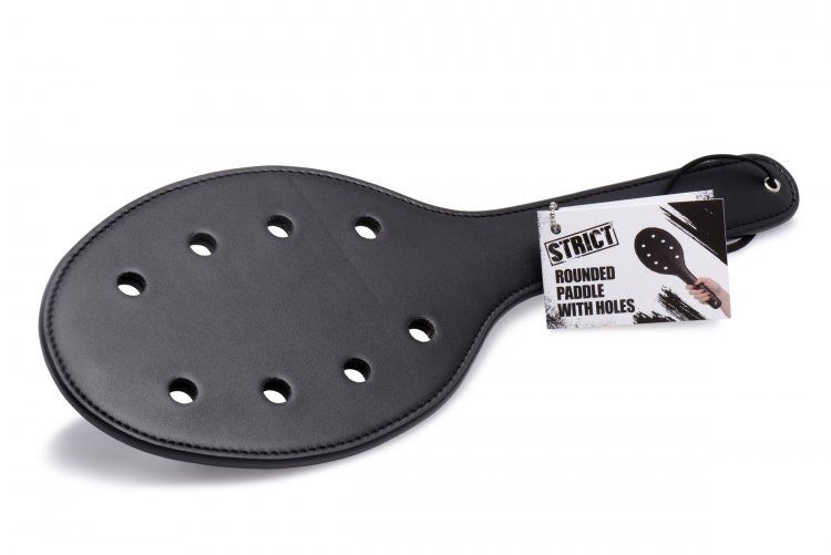 Strict | Deluxe Rounded Paddle with Holes - Black