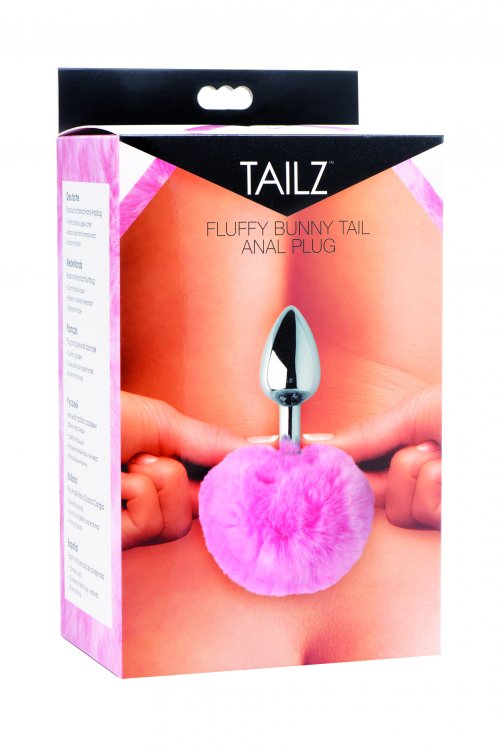TAILZ | Fluffy Bunny Tail Anal Plug - Pink