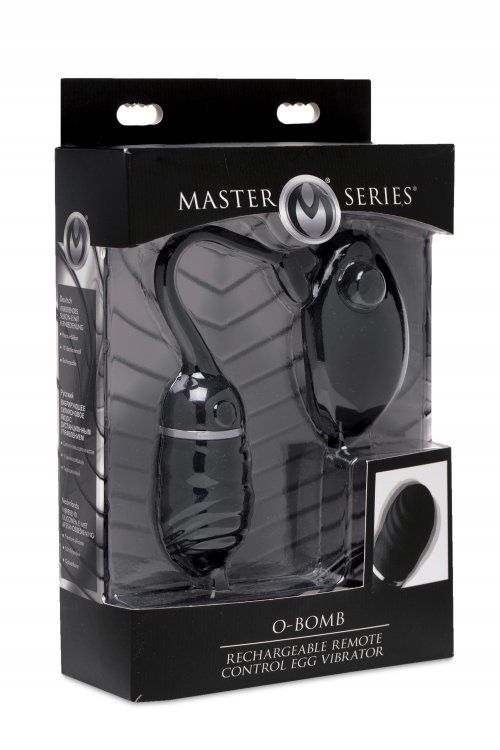Master Series | O-Bomb Rechargeable Remote Control Egg Vibrator - Black