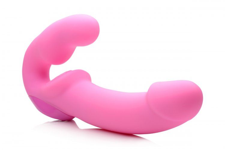 Strapless Strap-On U Strap Urge-Pink Vibrating Strapless Strap-On with Remote Control | Pink    | Awaken My Sexuality