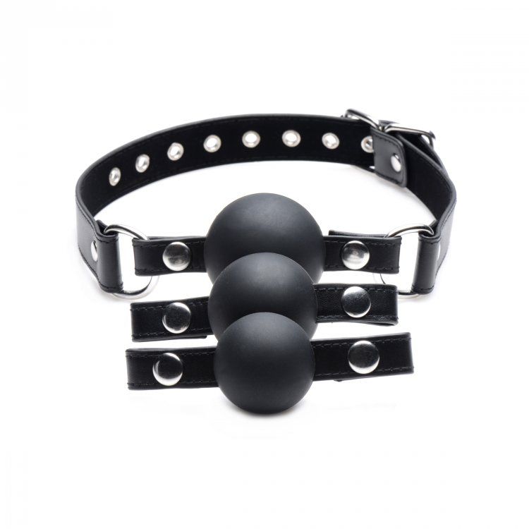 STRICT | Interchangeable Ball Gag Set - Black