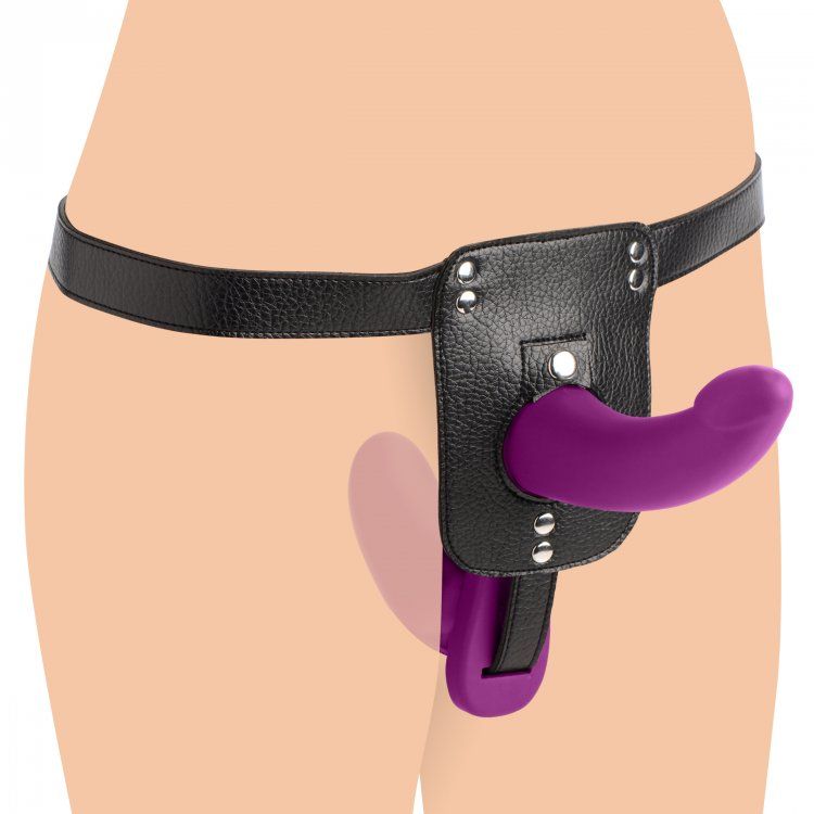 Strap-On Kits Strap U | Double Take 10X Double Penetration Vibrating Strap-on Harness - Purple    | Awaken My Sexuality