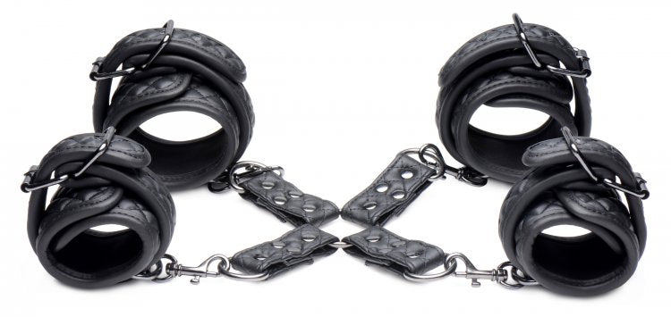 Bondage & Restraints Master Series | Wrist & Ankle Restraint Set with Bonus Hig-Tie Adaptor    | Awaken My Sexuality