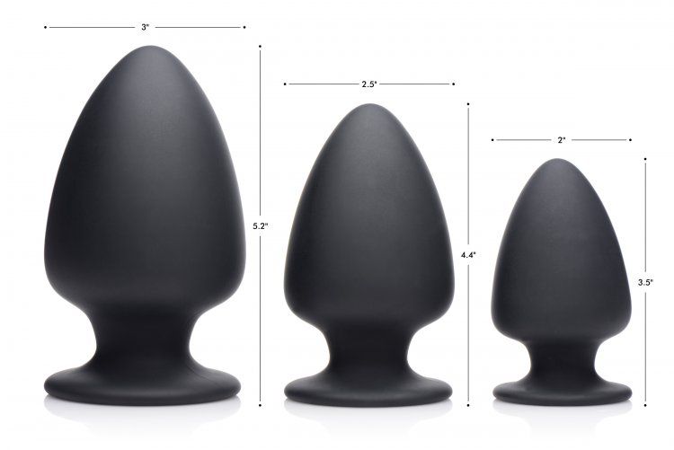 Butt Plugs Squeeze-It | Squeezable Silicone Anal Plug Black - Large    | Awaken My Sexuality