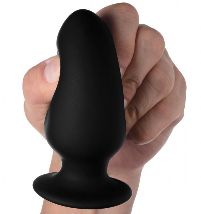 Butt Plugs Squeeze-It | Squeezable Silicone Anal Plug Black - Large    | Awaken My Sexuality