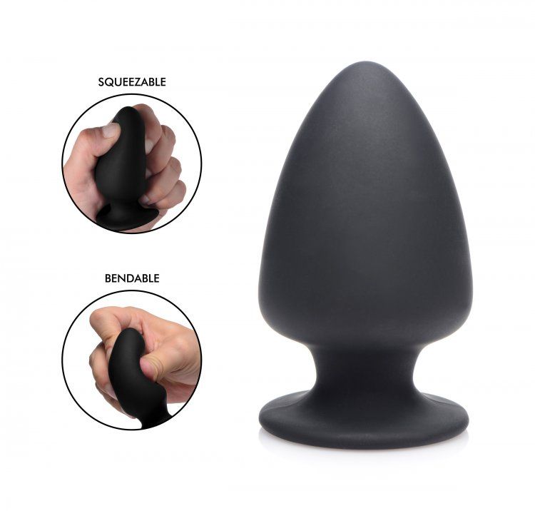 Butt Plugs Squeeze-It | Squeezable Silicone Anal Plug Black - Small    | Awaken My Sexuality