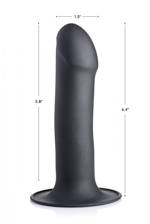 Suction Base Dildos Squeezable Phallic Dildo - Black    | Awaken My Sexuality