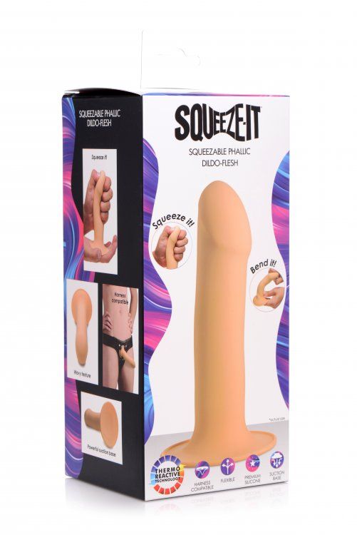 Suction Base Dildos Squeezable Phallic Dildo - Light    | Awaken My Sexuality