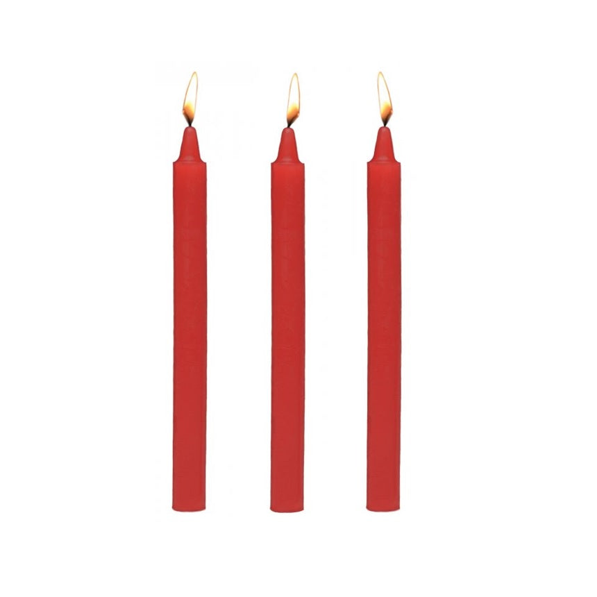 Master Series | Fire Sticks Fetish Drip Candles Set of 3 - Red